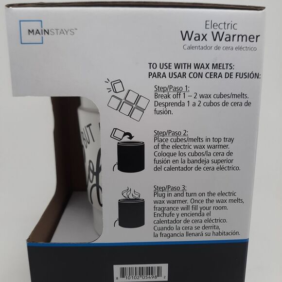 Electric But First Coffee Ceramic Wax Warmer White Brown 3.58 x 4.22 x 5… - Picture 12 of 13